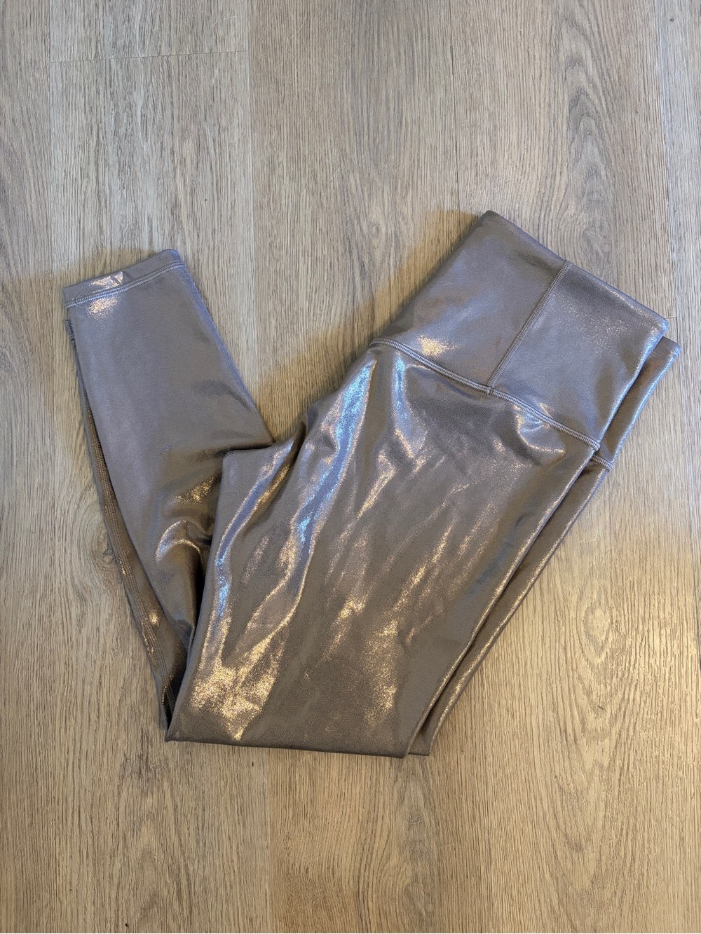 Athleta Gold Elation Shine Tight